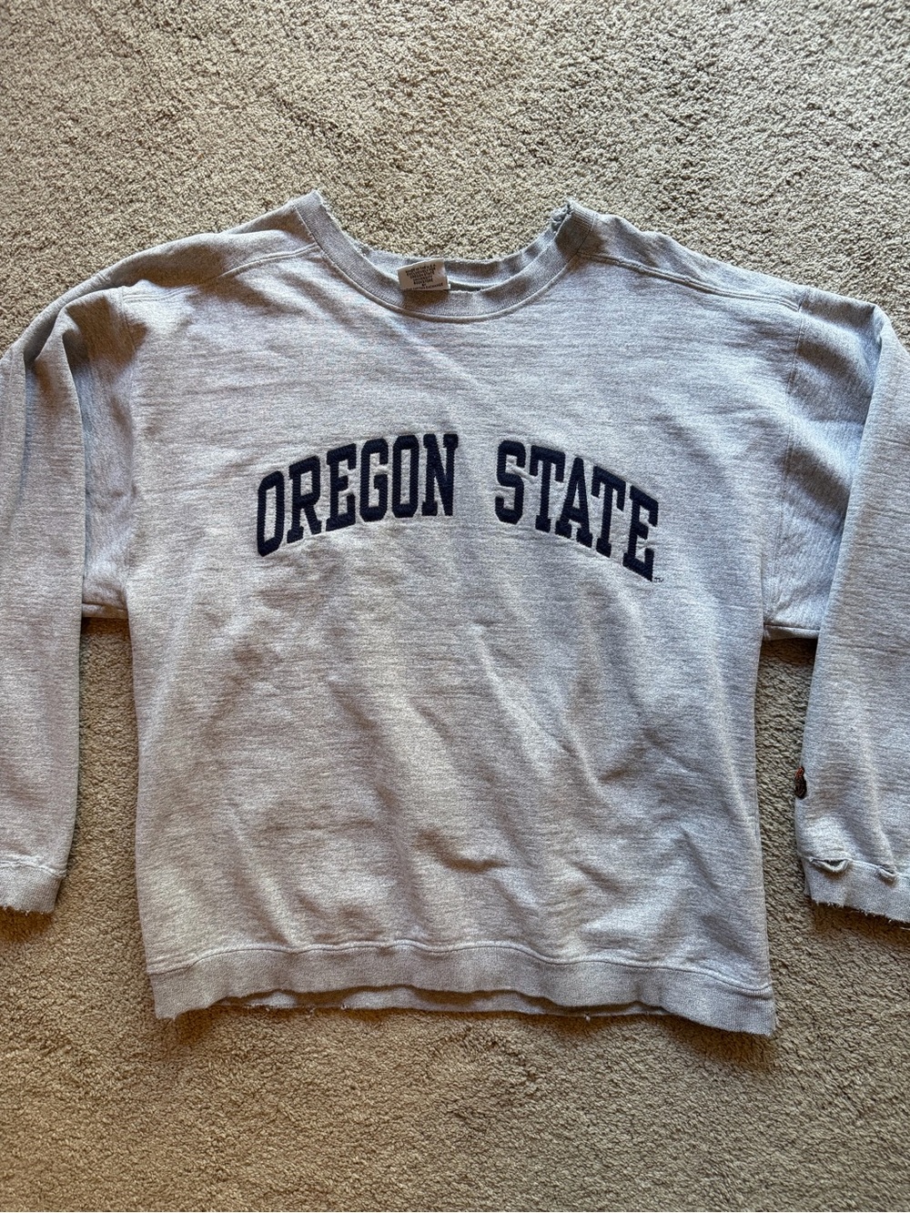 Oregon State vintage Light Gray Crewneck Sweatshirt